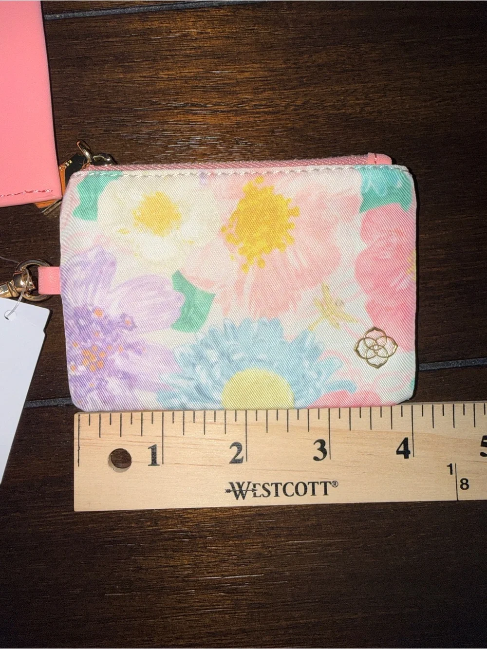 Kendra Scott Floral Dual Wallet Keychain/Wristlet - Pink/White - NWT
